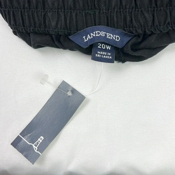 Lands’End New Women’s 20W Black WXR Woven Soft Pant Pockets Elastic Waistband - Picture 4 of 8
